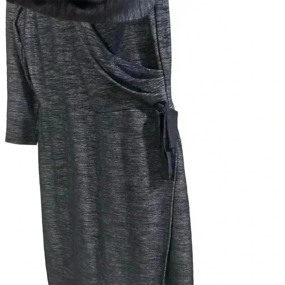 The Limited Women's Blue 3/4 Sleeve Wrap Dress Size M Knee Length - Picture 5 of 16